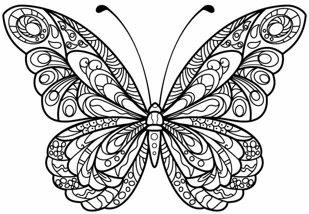 Mandalas de Mariposas para colorear
